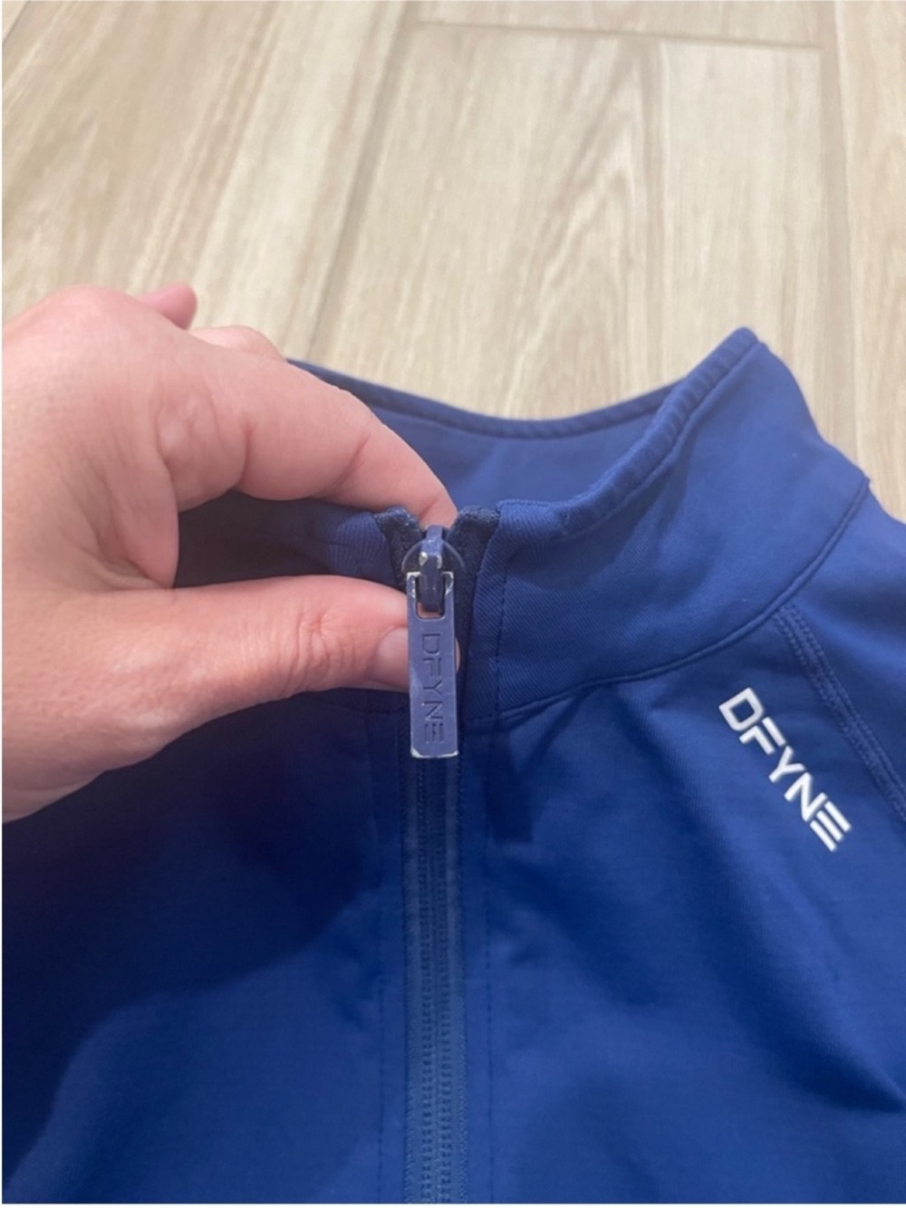 DFYNE Zippy Full Zip Longline Seamless Jacket Enchanted Blue Sz S - Picture 10 of 14